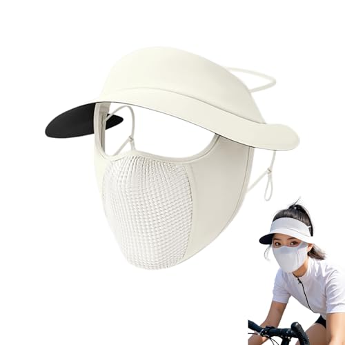 Mascarilla facial unisex con protección solar UPF 50+ y visera amplia miniatura 1