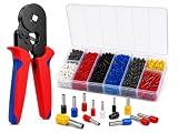 Alicate Crimpar Terminal Tubular Profissional Kit com 1200 Ilhós Ponteira Quadrada Crimpador para Conectores Elétricos Fio 0 25 Até 10mm Uso Automotivo e Residencial Premium