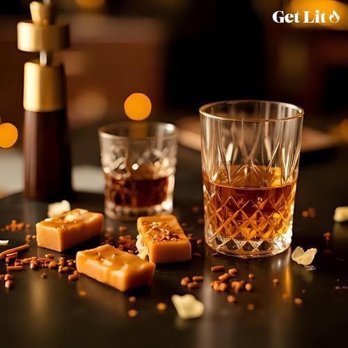 Image of Get Lit | Butterscotch Brandy | 16 oz Double-Wick Scented Candle | Hand-Poured in Missouri, USA | Sweet Dessert & Brandy Fragrance