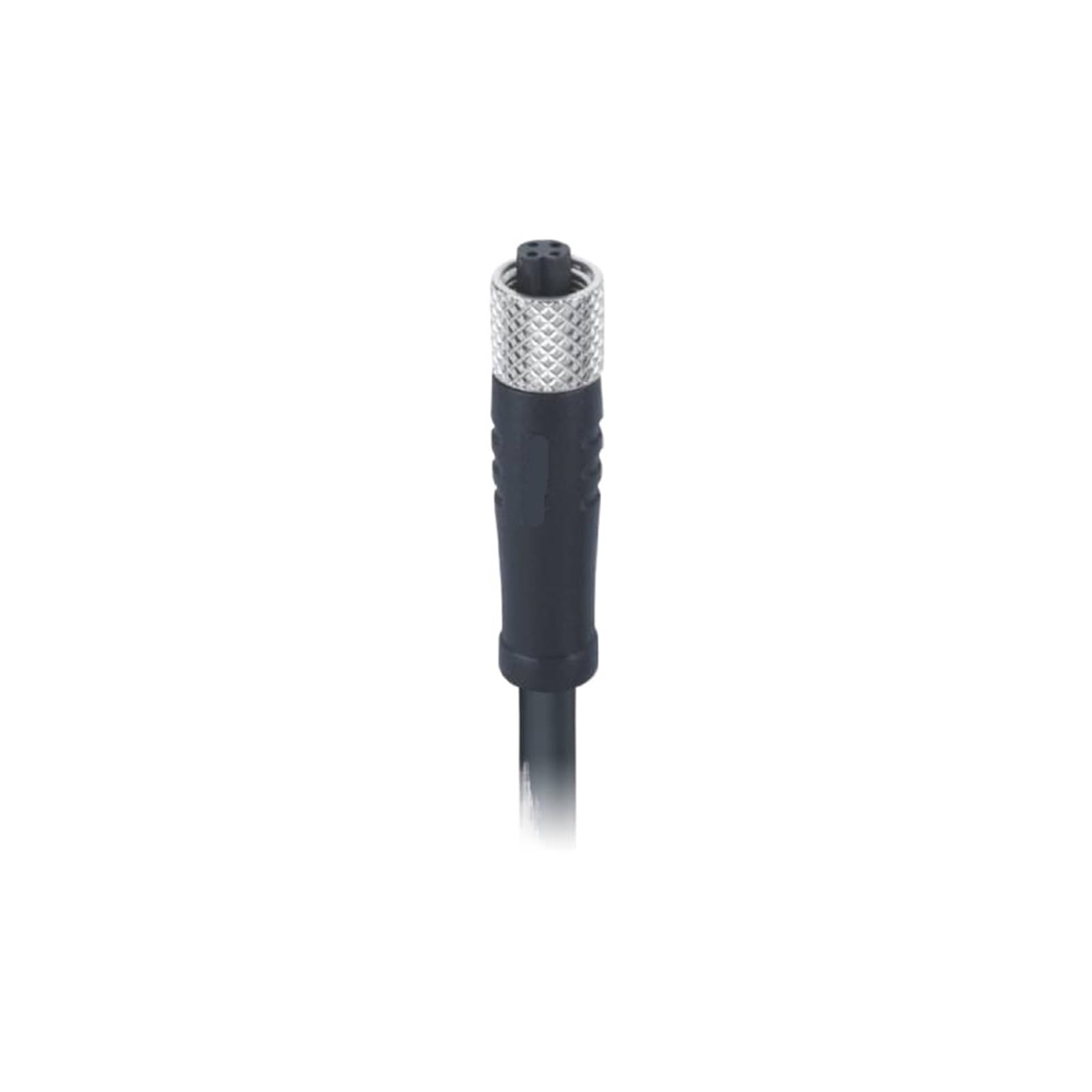 Conector M5 hembra de 4 pines código A con cable de aviación de 1 metro y cabeza recta