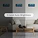 LED Digital Wall Clock with Dynamic RGB Display, Big Digits, Auto-Brightness, 12/24Hr Format, Modern Electric Small Silent Wall Clock for Living Room, Bedroom, Classroom, Farmhouse, Kitchen, Office