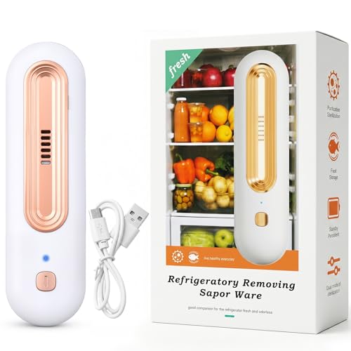 Rechargeable Fridge Deodoriser, Mini USB Fridge Freshener, Gold