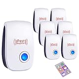 Ultrasonic Pest Repeller, 6 Pack Ultrasonic Pest Repellent, 2021 Upgraded Electronic Plug in Bug Repellent & Mice Repellent, Pest Repeller for Home, Pest Control for Mosquitoes, Roaches, Mice, Spider
