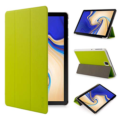 Iharbort Samsung Galaxy Tab S4 10.5 Pulgada Funda Cover (2018 libéré SM-T830N SM-T835N) - Ultra Delgado Ligero Funda de Piel de Cuerpo Entero con la función del sueño/Despierta, Verde