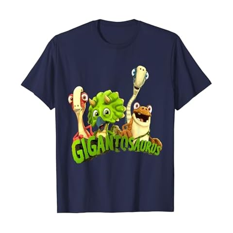 Gigantosaurus Logo with 4 Kid Dinos T-Shirt Cover
