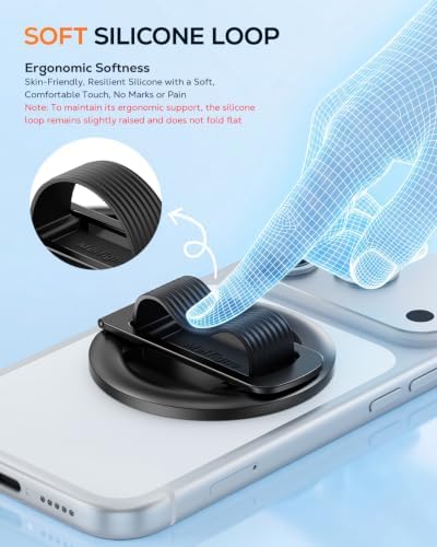Meifigno Magnetic Phone Grip, for MagSafe Silicone Ring Holder for iPhone — view 6
