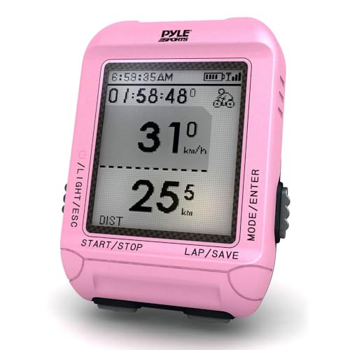 Computer - Mountain Bike Mini Cycling Biking Monitor Sensor W/ Gps Navigation, Rpm, Speedometer, Odometer, Ant+ Technology, Handlebar Mount Holder Psbcg90pn (pink)