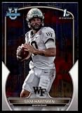 2022 Bowman Chrome University Football #51 Sam Hartman Wake Forest Demon Deacons Officially Licensed Collegiate Trading Card by Topps (Stock Photo Shown, Card in Near Mint to Mint Condition)