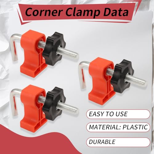 Kopinma 90-Grad-Klemme, Positionierungswinkel, Rechtwinklige Klemme mit Klemme, Eckklemmen, Holzbearbeitungswerkzeug für Bilderrahmen
