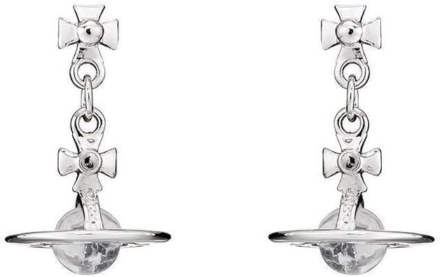 Silver Saturn NANA Earrings Planet Dangle Earrings Space Hypoallergenic Punk Earrings for Women