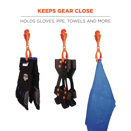 Image of Ergodyne Glove Grabbers Each Security Clip, Orange, Each US, 1 Count (Pack of 1)