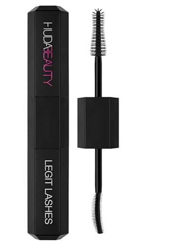 Huda Legit Lasehes Double-Ended Volumizing and Lengthening Mascara - Very Vanta - (Extreme Black) 2 x 0.28 fl oz/ 8.5 ml