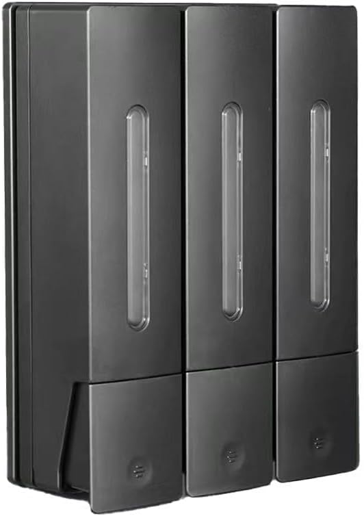 Sleek & Practical Multi Chambered Wall Mount Soap Dispenser Perfect for Your Bathroom or Shower Needs