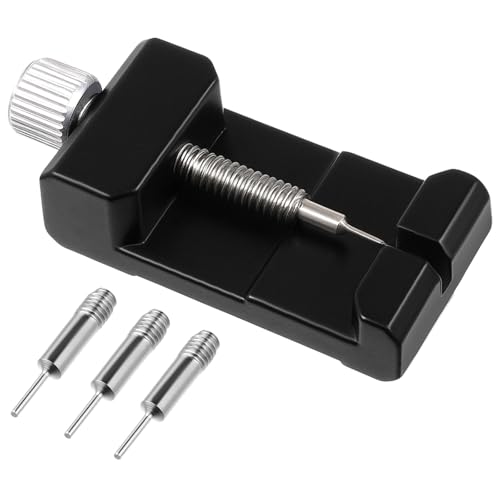 SynHHergyx Watch Link Removal Tool 1.1Inch Width Watch Band Remover Tool with 3 Spare Thimbles Chain Link Pin Remover for Adjust Wristwatch Bracelet Wristwatch Repair
