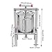 Fruit Wine Press 3.5Gallon/13.25L Manual Juice Maker Stainless Steel Fruit and Wine Press Nature Juice Making Press Machine with T-Handle for Cider Apple Grape Tincture Vegetables Honey Cheese