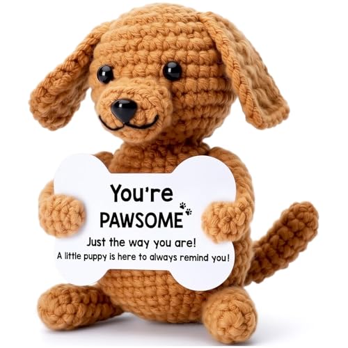 Dog Lover Gifts Puppy Plush Crochet Dog Gifts for Women Emotional Support