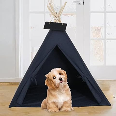 Ukadou Dog Teepee for Medium Dog 36inch Pet Teepee with Fixator Dog Tents for Medium Dogs Portable Dog House Pet Bed Tent for Dogs Indoor Cover