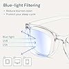 Gaoye Blue Light Blocking Glasses - Fashion Square Eyeglasses, Anti UV Ray Computer Gaming Glasses Blue Blockers for Women/Men #2