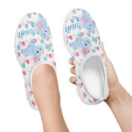 Women's Cute Pattern Sneakers Non Slip Travel Shoes Low Top Casual Shoes Lightweight Walking Shoes Exercise Flat Play Sneaker US Size 11-153