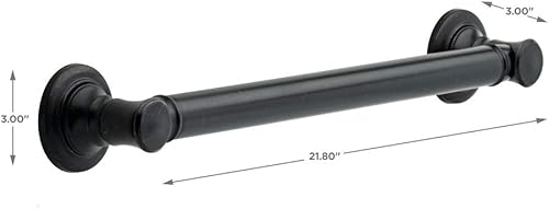 Miniatura 3 de Delta Faucet - Barra de seguridad tradicional para baño, 18 pulgadas, acero inoxidable, modelo 41618-SS, 41618-RB