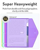 Forvencer Binder Pocket, 10 Pack Super Heavyweight Plastic Binder Folders — image 3