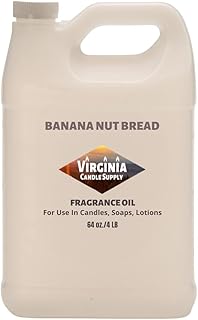 Banana Nut Bread Fragrance Oil (8 LBS. Jug) for Candle Making, Soap Making, Tart Making, Room Sprays, Lotions, Car Fresheners, Slime, Bath Bombs, Warmers…