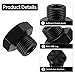 2PCS 6AN ORB Male Block Off Cap Fitting, Black Anodized Aluminum Hard Hex Head Nut Plug Adapter, Automotive Accessories Suitable for Vehicle Fuel Oil Line End Modification (0.39 x 0.39 x 0.40in)