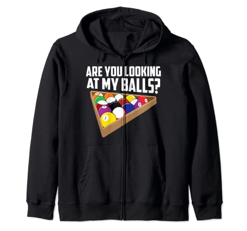Regalo divertente da biliardo per gli uomini Cool Pool Game Balls Joke Lover Felpa con Cappuccio