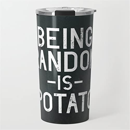 Taza de viaje al azar, taza de viaje de 20 onzas, doble pared, aislada al vacío, taza de café de acero inoxidable Cover