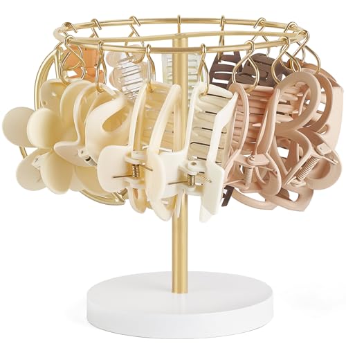Dahey Claw Clip Organizer 16 Metal Hooks Display Holder Hair Clip, Gold by Dahey - Used condition - US$11.51