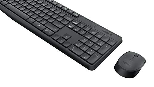 Logitech Mk235 2.4Ghz Wireless Usb Spanish Keyboard Optical Mouse Kit - Gray - 920-007901 #TOP2