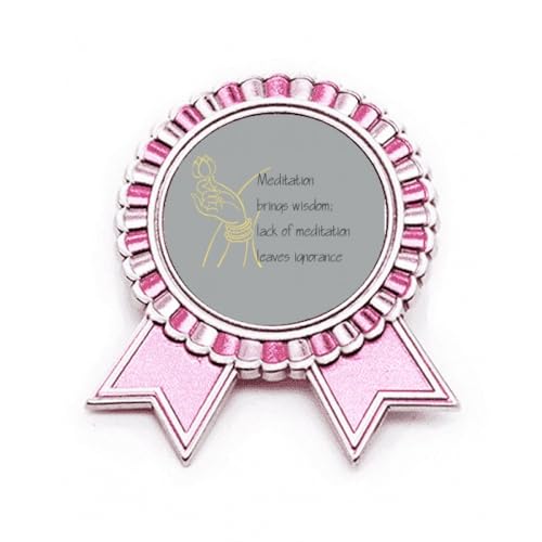 Broche Meditation bs wise blessing cadeau inspirant en métal rose taille M pour femme