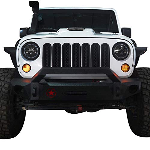 u-Box Wrangler JK Smoked Turn Signal Lights Amber LED Indicator Front Blinker for Jeep Wrangler JK & Unlimited 2007-2018 - US Flag by u-Box - Used condition - Image 5