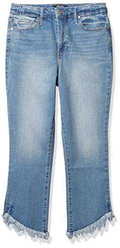 NINE WEST Women's Misses Sophia High Rise Straight Capri, Layback - Fray Hem, 16 Regular