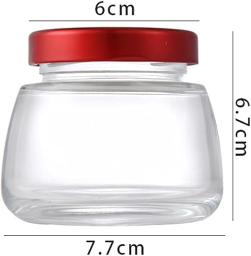 Miniatura 2 de Veemoon 5 recipientes de vidrio herméticos, tarros de vidrio para almacenamiento de alimentos, tarro de miel con tapa, olla de abeja de miel para el