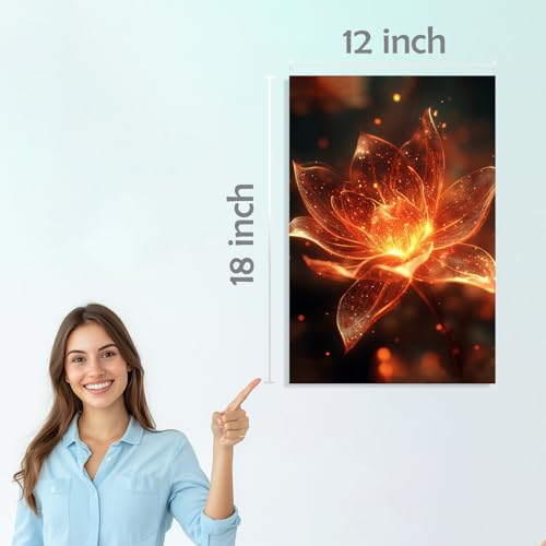 Image of SiddArtify Floral Wall Art Poster Print Set - Modern Flower Prints for Living Room Bedroom Office Decor - 12x18 inch Board Pack of 6