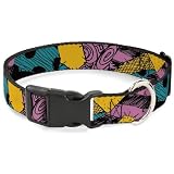 Disney - Collar para Mascotas, Collar de Perro, Hebilla de plástico, diseño de Vestido de Sally de Pesadilla Antes de Navidad, 11 a 16.5 Pulgadas, 1.0 Pulgadas de Ancho
