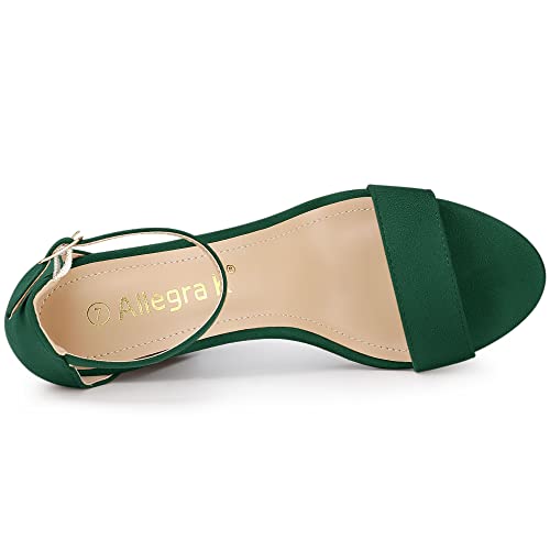 Allegra K Allegra K Women's Platform Ankle Strap Chunky High Heel Green Sandals - 7.5 M US