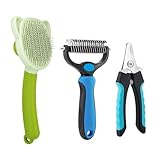 Brosse Chien Brosse Chat Coupe Ongle Chien, La Patte Canine Peigne Professionnel Élimine des Poils Morts Animaux Longs/Courts, Coupe Griffes Chat pour Coupe Griffes Chien et Coupe Ongle Chat