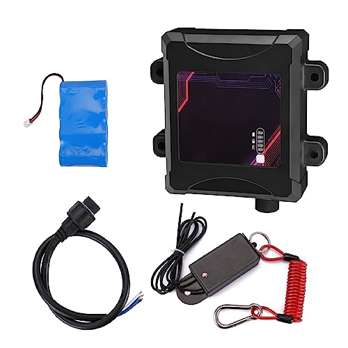 OminEco Trailer Breakaway System, Coiled Cable Switch, LED Indicator, 12V Battery Box with Charger, Used for Electric Braking System