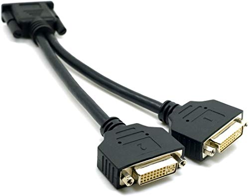 Zhiyuen® Dms-59 To Dvi Splitter 59 Pins To 2 * Dvi 24+5 Cable Connector For Dual Monitor Setups Or As A Dvi Adapter Y One Sub-Two Transfer Cable-10 Inch #TOP6