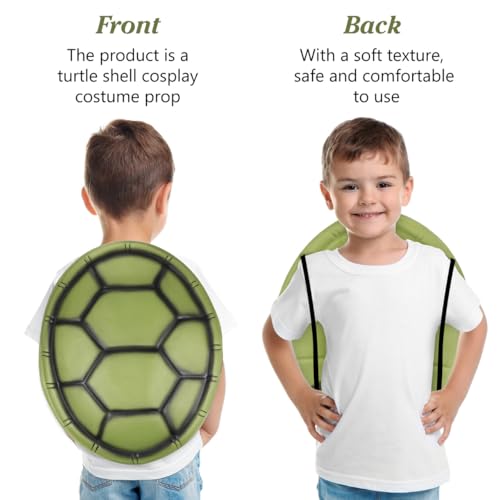 HEALEEP Ninja Shells Turtle Costume Backpack: 5Pcs Simulation Eva Party Cosplay Dress Up Props with Elastic Straps for Adult Kids, Halloween, Carnival Sea Favors and Photo Accessories by HEALEEP - Image 2