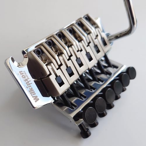WODL1 42mm R2 Chrome Double Locking Tremolo Bridge for 6 String Electric Guitar Parts and Stability Tuning Accessories and Vibration Control