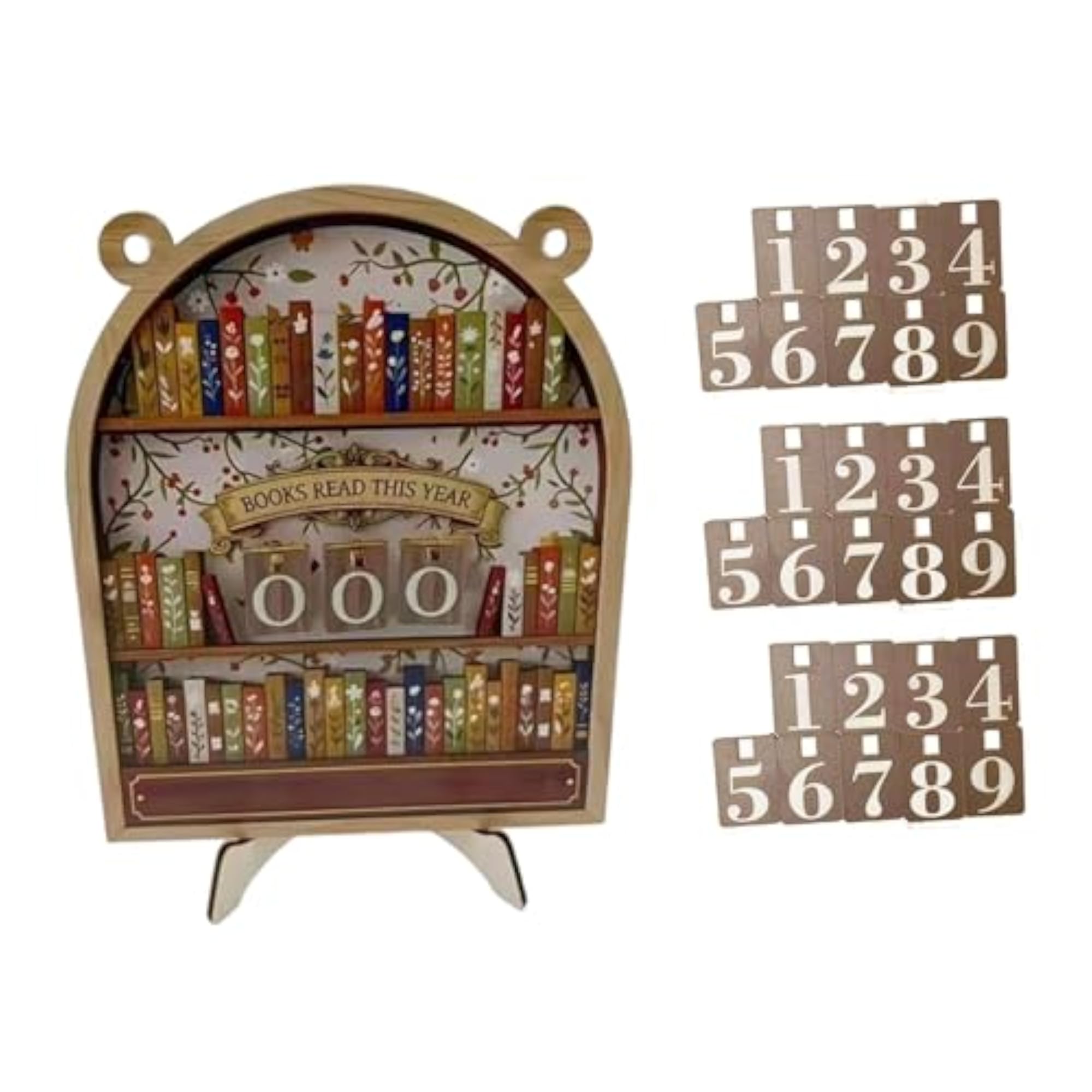 Book Read Count Sign with Standing Base for Classroom & Home, Style D