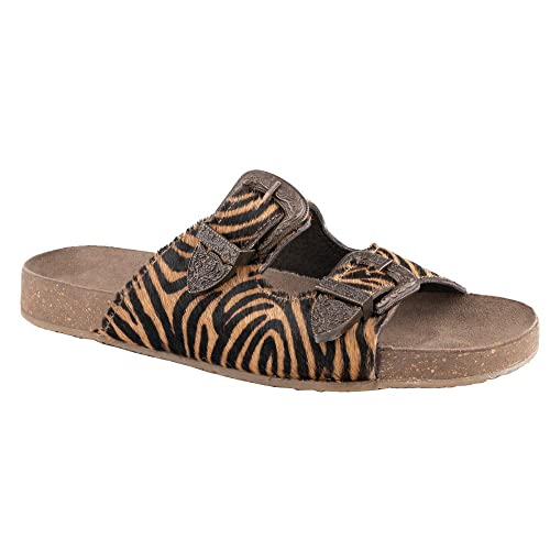 Roper Women's Zebra Print Hair On Hide Sandal Black 6 M #TOP21