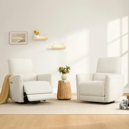 CHITA Power Swivel Glider Recliner Chair, Tall-Wide, Linen