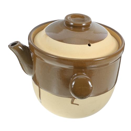 Healifty 1pezzi Pentola Terracotta Ceramica Tradizionale Per Medicina Cinese Resistente Alte Temperature Versatile Per Zuppe Spezzatini e Piatti Orientali Design Ergonomico Con Beccuccio Pe