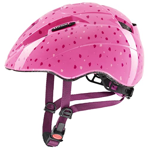 uvex Kid 2 - Lightweight Kids Bike Helmet for Children - Individual Fit - Upgradeable with an LED Light - Pink Confetti - 46-52 cm