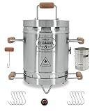 EL BARRIL 13lbs Premium Vertical Grill, Stainless Steel Barrel Charcoal Smoker, Small Smoker with...