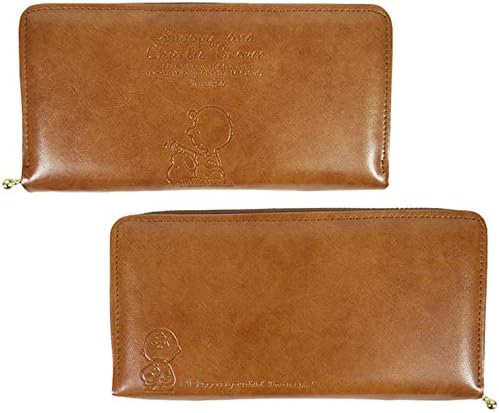 Amazon スヌーピー 型押し長財布 日本製 キャメル 財布